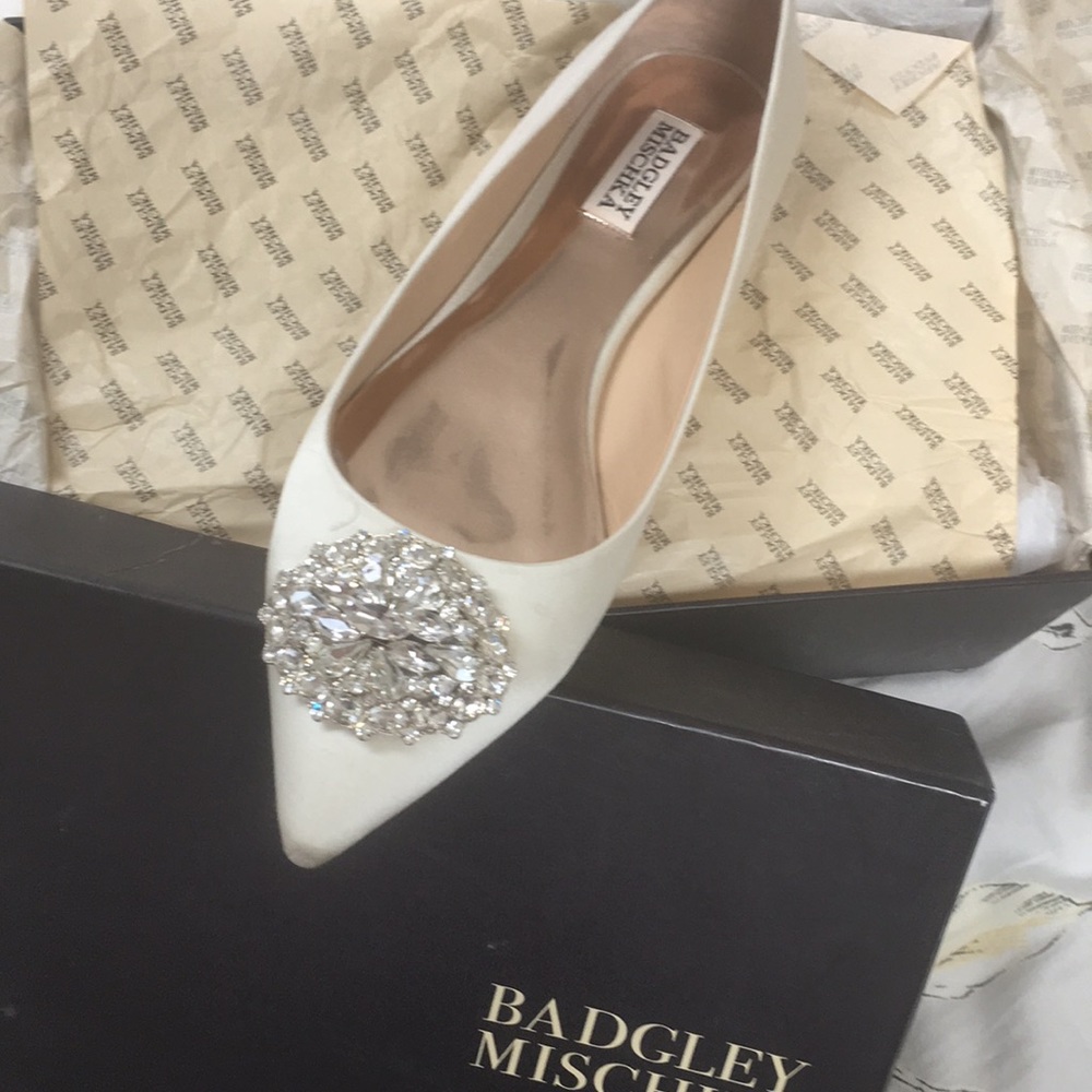 Badgley Mischka Davis Embellished Pointed Flats